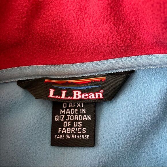 L.L. Bean Maroon Red Katahdin Fleece Zip-Up Jacket Coat Medium Spring Outdoor - Picture 5 of 13